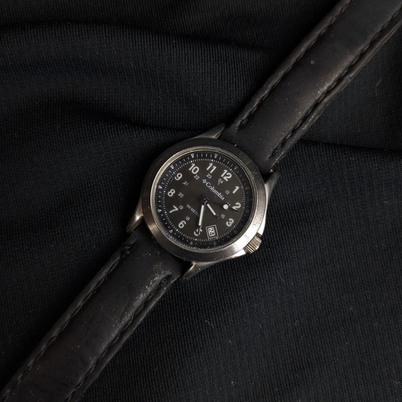 Vintage Columbia stainless steel 100m quartz watch, analog, 24hr, date, black - Picture 4 of 10